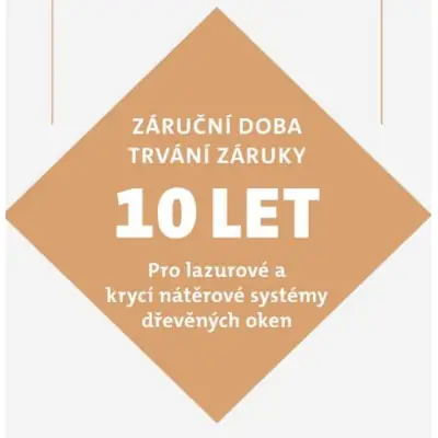 Záruka 10 let bez nutnosti údržby v základní ceně oken.